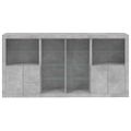 vidaXL Komoda s LED svetlami betónovo-sivá 202x37x100 cm