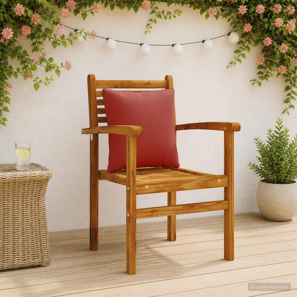 vidaXL 4-dielne vankúše na chrbát PUTTEN 4 pcs 100% polyester Červená