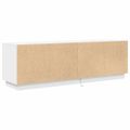 vidaXL TV skrinka s LED svetlami biela 160,5x41x50 cm