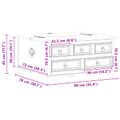 vidaXL storage box Biela 90 x 78 x 45 cm Masívne borovicové drevo