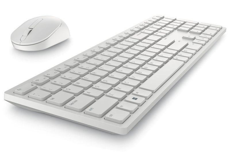 DELL KM5221W bezdrôtová klávesnica a myš ruská/ ruské/ biela Sada klávesnice a myši, bezdrôtová, ruské rozloženie, biela