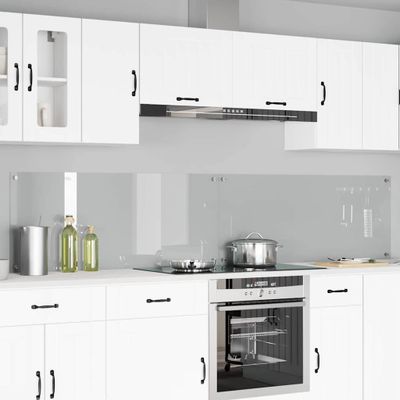 vidaXL Kuchynský obklad 2 pcs Priehľadná 120 x 50 cm tvrdené sklo