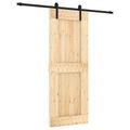 vidaXL Posuvné dvere Prírodná a čierna 80 x 210 cm