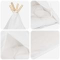 vidaXL Psí teepee s vankúšom Biela 60 x 60 x 70 cm Polyester