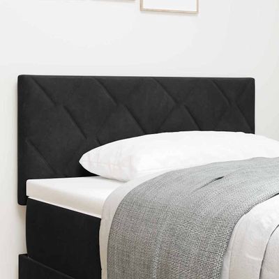 vidaXL LED hlavová doska Čierny 90 cm Zamat