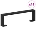 vidaXL Nohy nábytku 12 ks Čierna 341 x 40,5 x 100 mm Železo