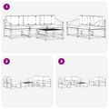 vidaXL Záhradná súprava gaučov 6 ks Biela a krémová