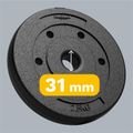 Sada bitumenových závaží 4x2,5 kg, 31 mm, REBEL ACTIVE RBA-2101