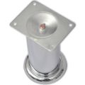 4 okrúhle nohy na pohovku, chrómová, 120 mm