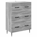 vidaXL Zásuvkový kabinet Sivý Sonoma 66 x 34,5 x 89,5 cm