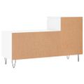vidaXL Botník lesklý biely 102x36x60 cm spracované drevo