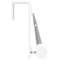 vidaXL Záclonové koľajnice 2 ks biele a strieborné 90-135 cm hliník
