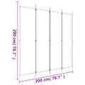 vidaXL 4-panelový paraván antracitový 200x200 cm látkový