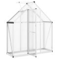 vidaXL Skleník so základovým rámom strieborný 169x58x195 cm hliník
