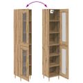 vidaXL Highboard 2 ks Remeselný dub 34,5 x 34 x 180 cm