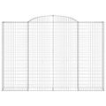 vidaXL Oblúkové gabionové koše 7ks 300x30x200/220cm pozinkované železo