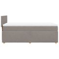 vidaXL Boxspring posteľ s matracom sivohnedý 100x200 cm látka