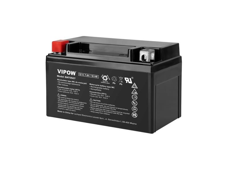 Batéria motocyklová 12V 7Ah VIPOW BAT0507