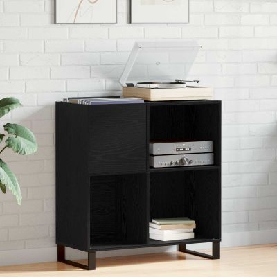 vidaXL Skrinka na gramofónové platne Čierny dub 85 x 38 x 89 cm
