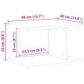 vidaXL Nočný stolík Čierny dub 40 x 30 x 25 cm Kompozitné drevo