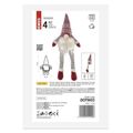LED vianočný škriatok sediaci, 27 cm, 3x AA, vnútorný, teplá biela