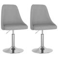 vidaXL Otočné jedálenské stoličky 2 ks bledosivé látkové