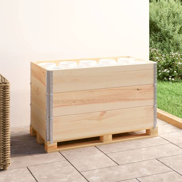 vidaXL Paletové nástavce 3 ks 50x100 cm borovicový masív