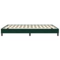 vidaXL Posteľný rám boxsping bez matracom tmavozelený 160x210 cm zamat