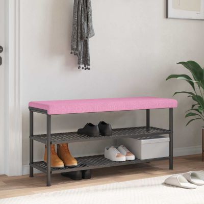 vidaXL Vankúš na lavičku Látka Ružová Hĺbka 35 cm