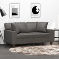 vidaXL Dekoratívne vankúše 2 ks sivé 40x40 cm umelá koža