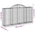 vidaXL Oblúkový gabionový kôš 200x30x100/120 cm pozinkované železo