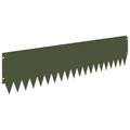vidaXL Obrubník trávnika 10 ks 103 x 25 cm Oceľ Olivovo zelená
