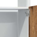 vidaXL Skrinka na mikrovlnku “Lyon” Old Wood 60x57x207 cm