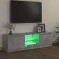 vidaXL TV skrinka s LED svetlami betónová sivá 120x30x36 cm