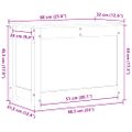 vidaXL Úložný box biely 60x32x45,5 cm masívna borovica