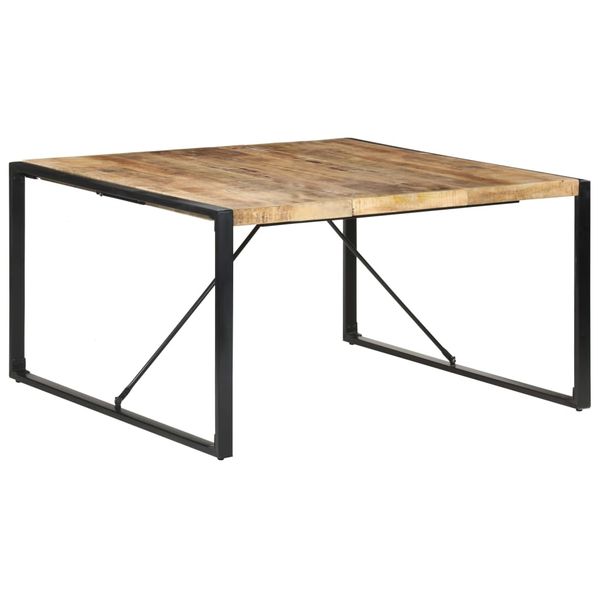 vidaXL Jedálenský stôl 140x140x75 cm surové mangovníkové drevo