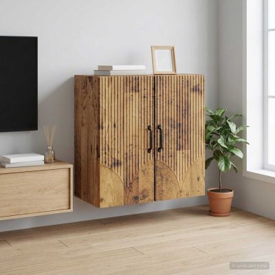 vidaXL Nástenná skrinka 59 x 31 x 60 cm Kompozitné drevo Staré drevo