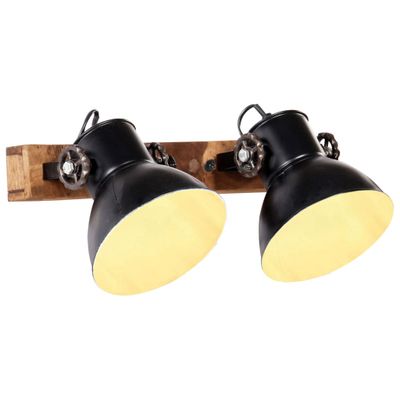 vidaXL Industriálna nástenná lampa, čierna 45x25 cm E27