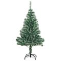 vidaXL Umelý vianočný stromček 150 LED, gule a vločky snehu 120 cm