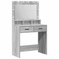 vidaXL Toaletný stolík Sivý Sonoma 79 x 41 x 135 cm Kompozitné drevo