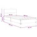 vidaXL Rám postele s čelom Dub artisan 80 x 200 cm Kompozitné drevo