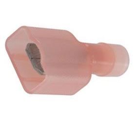 Faston-konektor 6,3 mm červený kábel 0,75-1,3 mm2 plná izolácia