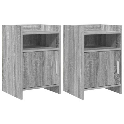 vidaXL Nočné stolíky 2 pcs Sivý Sonoma 40 x 36 x 60 cm