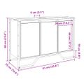 vidaXL Skrinka na umývadlo dymový dub 91x35x60 cm kompozitné drevo