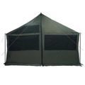 vidaXL Rodinný stan Armádna zelená 450 x 400 x 265 cm Polyester a oceľ