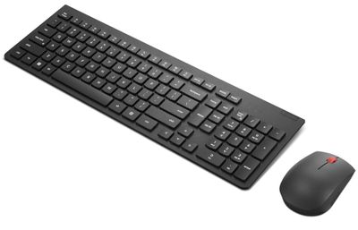 Lenovo Essential bezdrôtová klávesnica & myš Gen 2 čierna CZ/SK Bezdrôtová klávesnica a myš, 2,4 GHz, USB prijímač, AES-128 šifrovanie, 1600 DPI, výdrž batérie 15/18 mesiacov, čierna