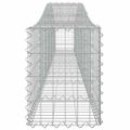 vidaXL Oblúkový gabionový kôš 9 ks 400x30x40/60 cm pozinkované železo