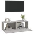 vidaXL TV skrinky 2 ks betónovo-sivé 100x30x30 cm spracované drevo