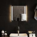 vidaXL Zrkadlo do kúpeľne s LED Priehľadná 40 x 40 cm tvrdené sklo
