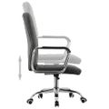 vidaXL Otočná kancelárska stolička antracitová látková